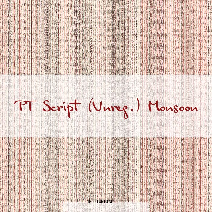 PT Script (Unreg.) Monsoon example